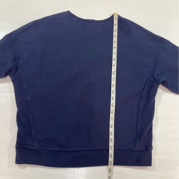 Champion Sweatshirt Women’s L Blue Crewneck Spell Out Garment Dyed WL265 - Picture 11 of 11